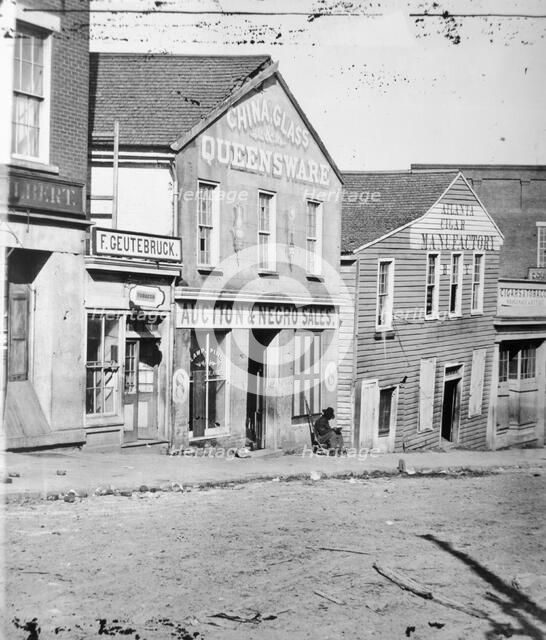 Slave auction shop, Atlanta, Georgia, USA, c1860-62. Artist: Unknown