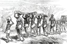 Slave Gang passing along the edge of the Lushivi Marsh...1876. Creator: Unknown
