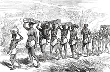 Slave Gang passing along the edge of the Lushivi Marsh...1876. Creator: Unknown