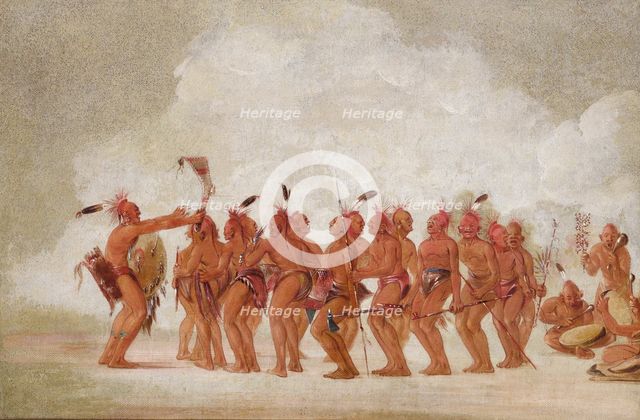 Slave Dance, Sac and Fox, 1835-1837. Creator: George Catlin.