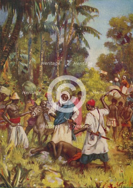 'Slave-Driving in Central Africa', 1924. Artist: Unknown.
