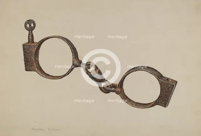 Slave Handcuffs, c. 1938. Creator: Stanley Mazur.