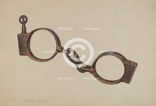 Slave Handcuffs, c. 1938. Creator: Stanley Mazur.