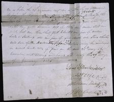 Slave hire agreement, January 29, 1825. Creator: Unknown