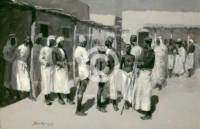 Slave Market, 1893. Creator: Frederic Remington.