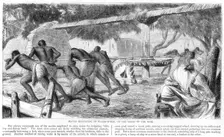 Slaves Irrigating by Water-Wheel on the Banks of the Nile 19th century. Creator: Unknown