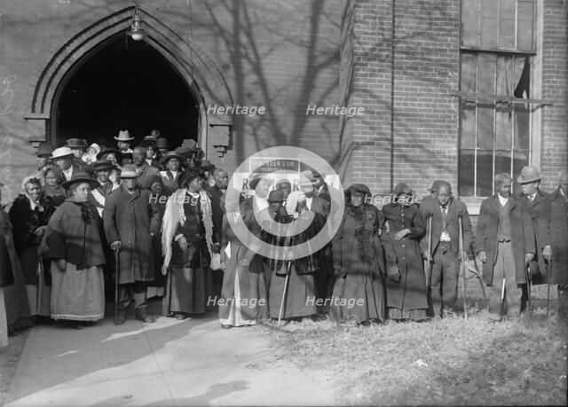 Slaves Reunion - Annie Parram, Age, 104; Anna Angales, Age 105; Elizabeth Berkeley, 125..., 1917. Creator: Harris & Ewing.