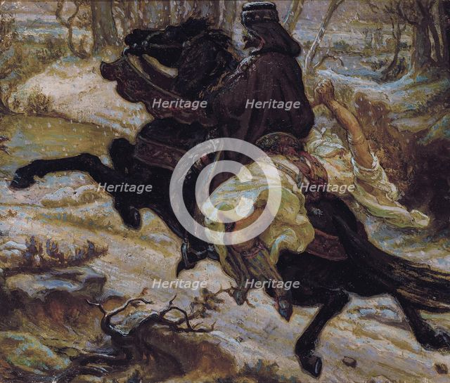 Slavic Count and Female Captive. Artist: Golovin, Alexander Yakovlevich (1863-1930)