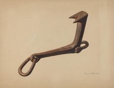Sled Starting Hook, 1940. Creator: Herman O. Stroh