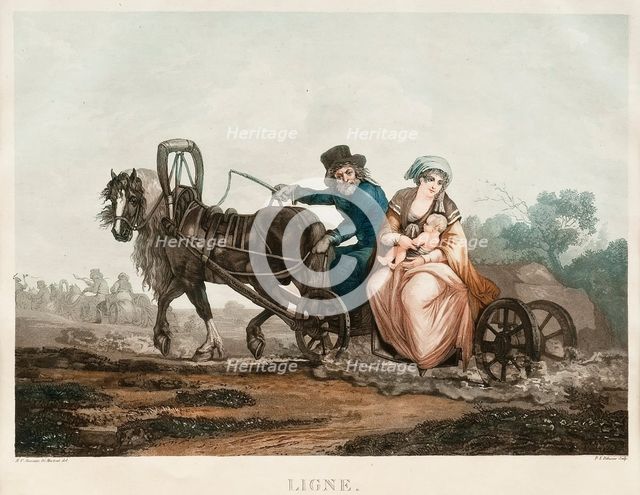 Sledge driving, 1830-1840s. Artist: Damam-Demartrait, Michel François (1763-1827)