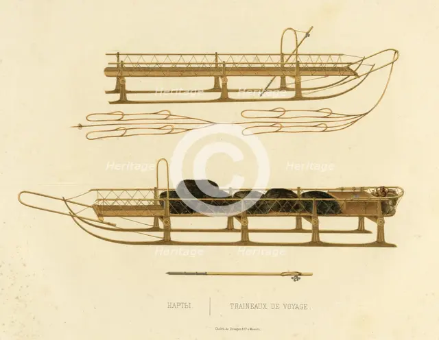 Sledges, 1856. Creator: Ivan Dem'ianovich Bulychev.
