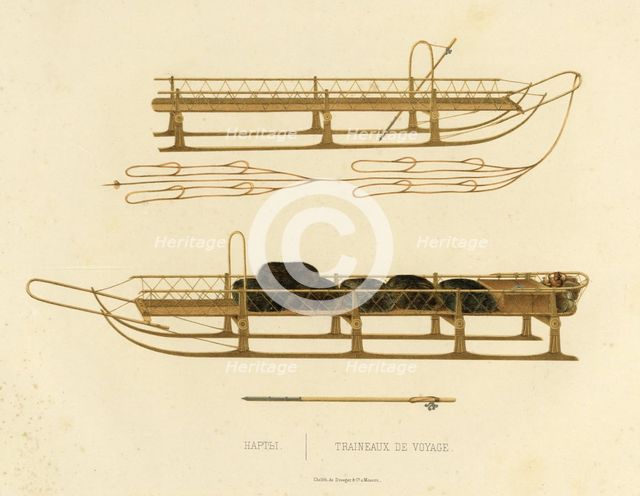 Sledges, 1856. Creator: Ivan Dem'ianovich Bulychev.