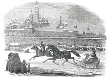 Sledging at Moscow [drawn by Manuel], 1850. Creator: Unknown