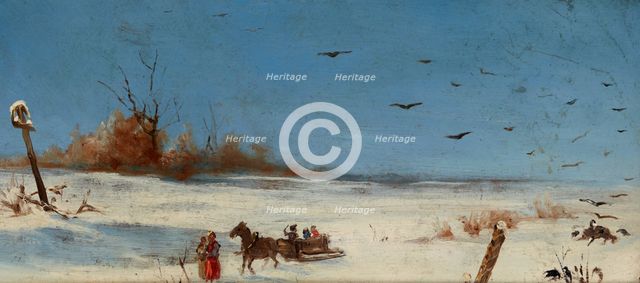 Sledging, between 1901-1910. Creator: Teodor Marian Talowski.