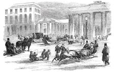 Sledging in Berlin, 1850. Creator: Unknown