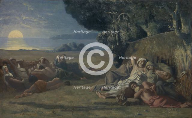 Sleep, ca. 1867-70. Creator: Pierre Puvis de Chavannes.