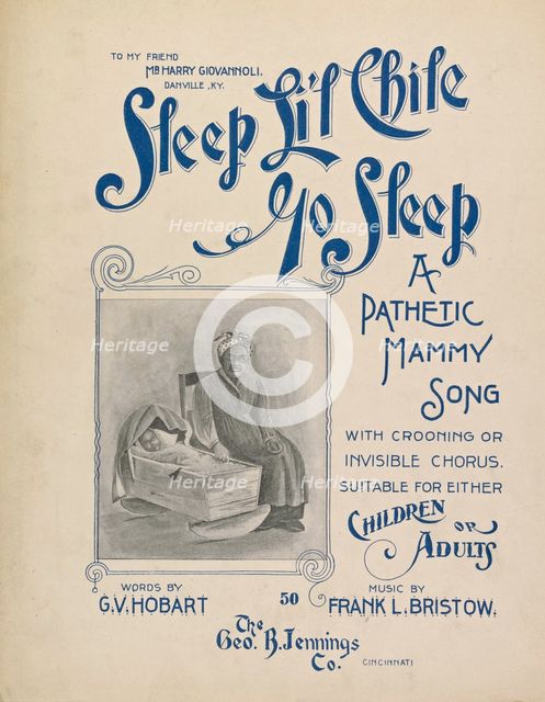 'Sleep, li'l chile, go sleep', 1900. Creator: Unknown.