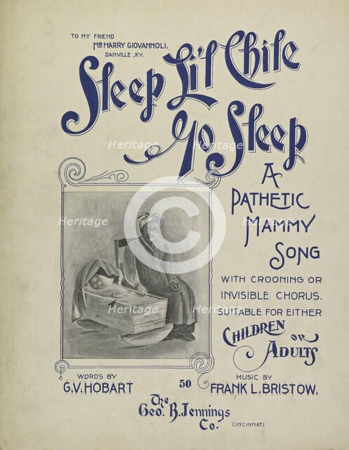 'Sleep, li'l chile, go sleep', 1900. Creator: Unknown.