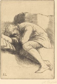 Sleeper (Un dormeur). Creator: Alphonse Legros