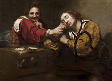 Sleeper Awakened by a Young Woman with Fire, early 1620s. Creator: Nicolas Regnier