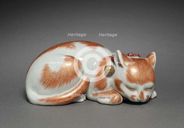 Sleeping Cat: Ko Imari Type, 1800s. Creator: Unknown.