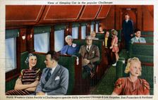 Sleeping car on the North Western Union Pacific's popular Challenger train, USA, 1941