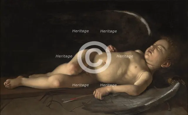 Sleeping Cupid, about 1610-1615. Creator: Michelangelo Caravaggio.