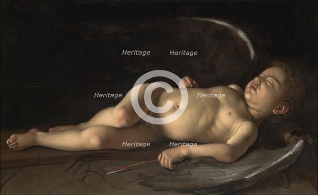 Sleeping Cupid, about 1610-1615. Creator: Michelangelo Caravaggio.