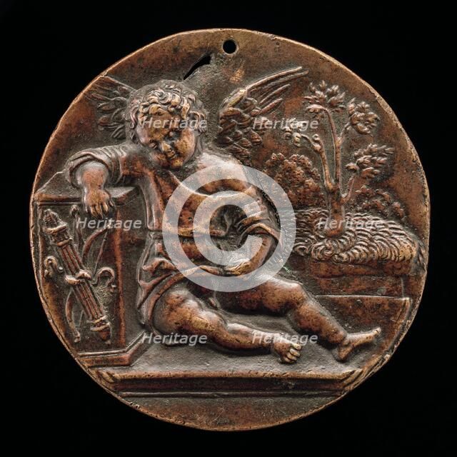 Sleeping Cupid, early 16th century. Creator: Pseudo Antonio da Brescia.