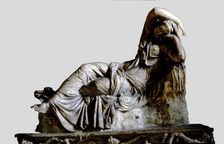 Sleeping Ariadne daughter of Minos and Pasiphae, Greek Sculpture copy of an Hellenistic original