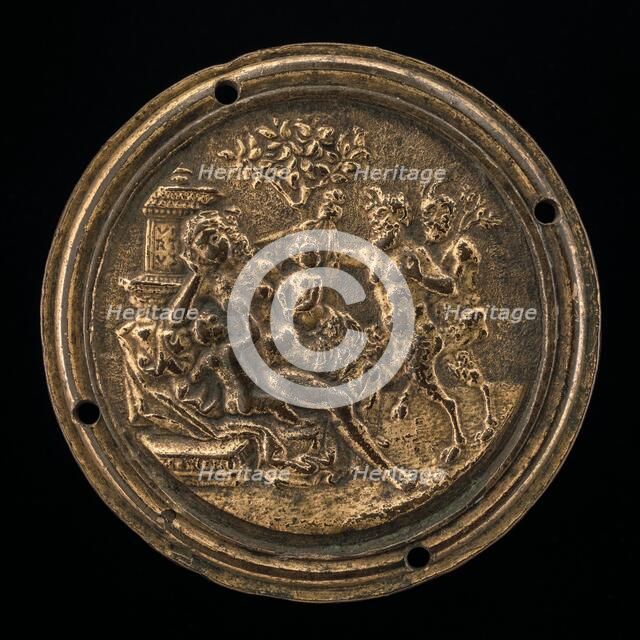 Sleeping Bacchante and Satyrs, 1505 or after. Creator: Pseudo Antonio da Brescia.