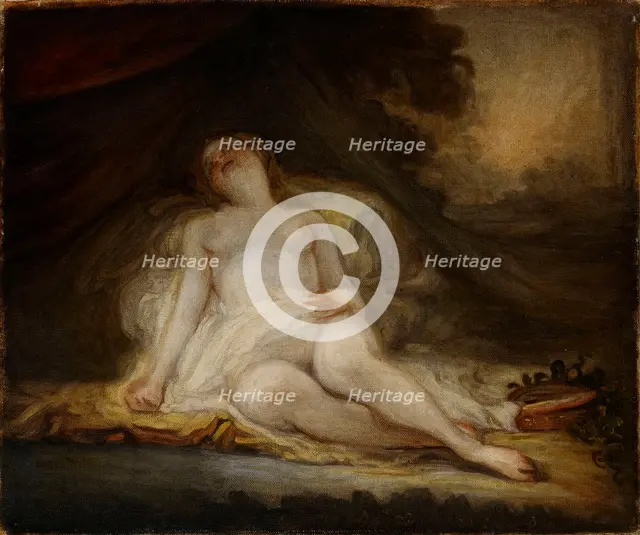 Sleeping Bacchante, copy after Fragonard, 1908. Creator: Werner von Hausen.