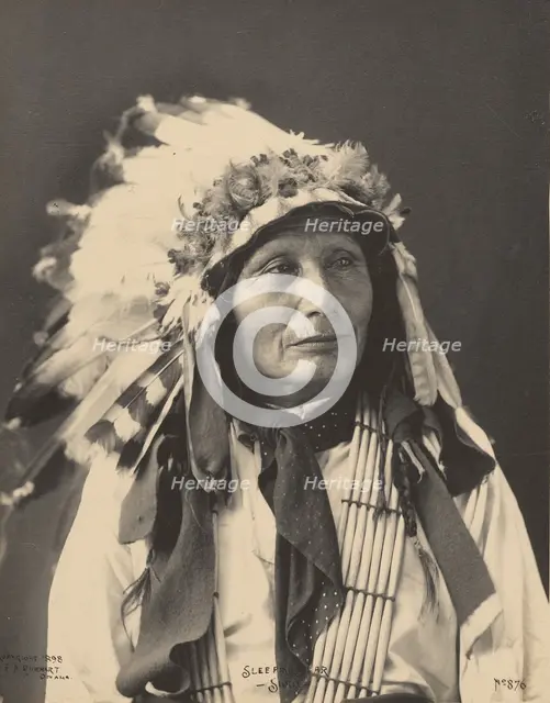 Sleeping Bear, Sioux, 1898. Creators: Adolph F. Muhr, Frank A. Rinehart.