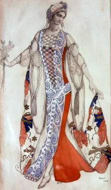 Sleeping Beauty ballet costume design, c1913. Artist: Leon Bakst