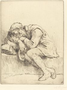 Sleeping Beggar (Mendiant endormi). Creator: Alphonse Legros