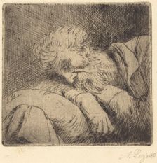 Sleeping Beggar (Mendiant endormi). Creator: Alphonse Legros