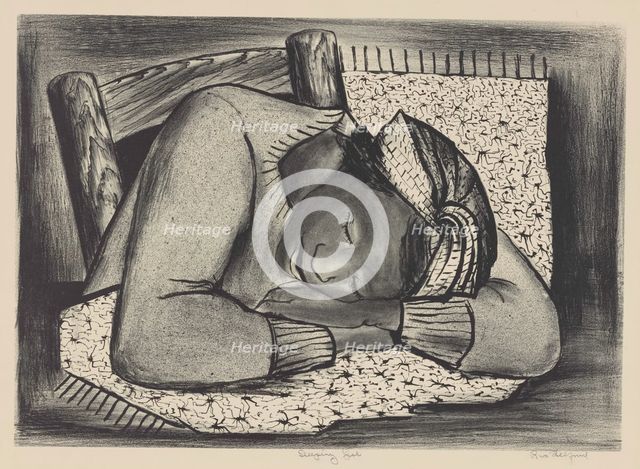 Sleeping Girl, ca.1935 - 1943. Creator: Riva Helfond.