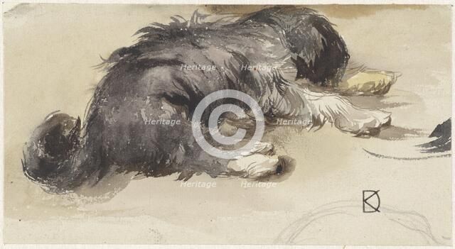 Sleeping dog, 1841-1857. Creator: Johan Daniel Koelman.