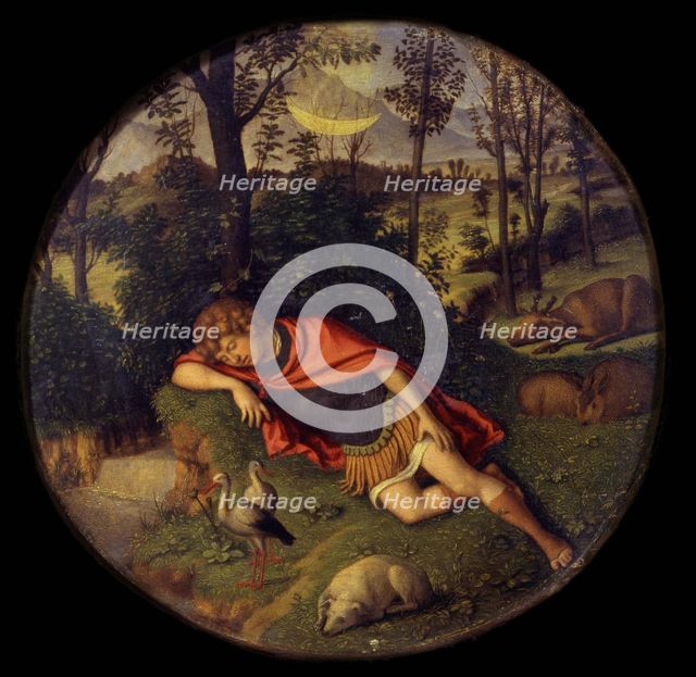 Sleeping Endymion, 1505-1508. Artist: Cima da Conegliano, Giovanni Battista (ca. 1459-1517)