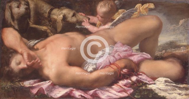 Sleeping Endymion, 1660. Creator: Pietro Liberi.