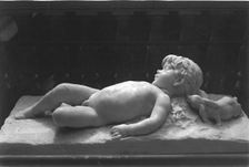 Sleeping Infant Faun Visited by an Inquisitive Rabbit, 1887/89. Creator: Edward Clark Potter