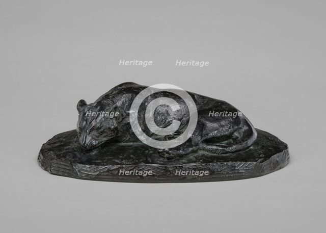 Sleeping Jaguar, model 1837, cast by 1873. Creator: Antoine-Louis Barye.