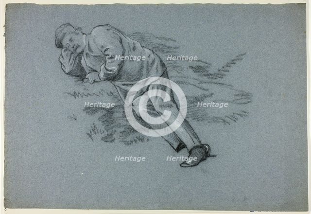Sleeping Man, c. 1890. Creator: Henry Stacy Marks.