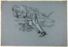 Sleeping Man, c. 1890. Creator: Henry Stacy Marks