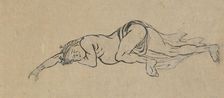 Sleeping Man, late 18th-early 19th century. Creator: Hokusai
