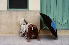 Sleeping man, Rajasthan, India, 1988. Creator: Amanda Waite