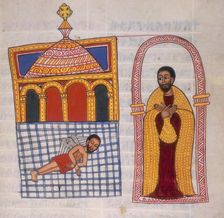 Sleeping man with bound hands and feet, c1710. Creator: Unknown