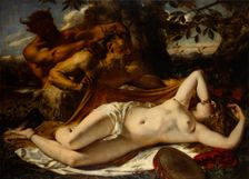 Sleeping Nymph and Satyrs, 1828. Creator: William Etty
