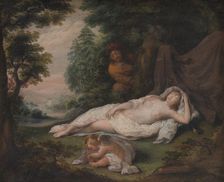 Sleeping Nymph Watched by a Man, 1649. Creator: Laurentius de Neter
