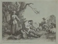 Sleeping Shepherd Boy and Woman with a Child, 1759/1782. Creator: Francesco Londonio